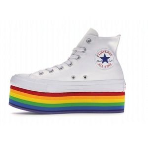 *RARE* Miley Cyrus x Converse Platform Rainbow Pride Sneakers